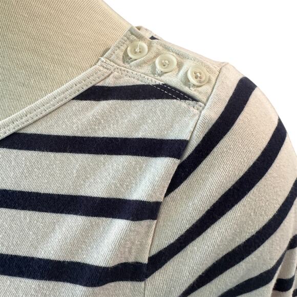 Boden 10 Navy & Cream Striped Long Sleeve Tee - Picture 8 of 8